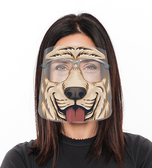 Animal Print Adjustable Face Shield